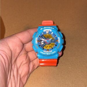 Casio G-Shock Vibrant Blue and Orange Watch